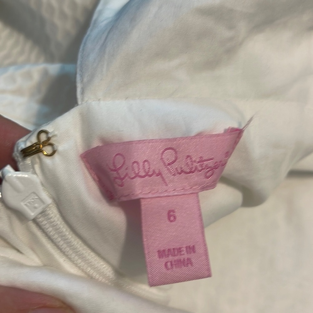 Lily Pulitzer white and gold dress